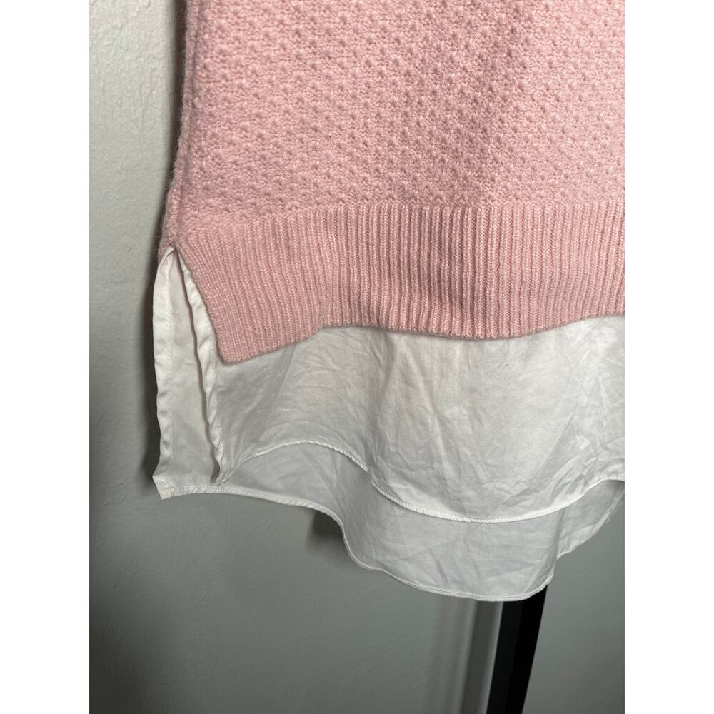 Ted Baker Womens Two-Piece Sweater 3 Medium Pink Lissiah Bobble Layered Shirt - Picture 7 of 11